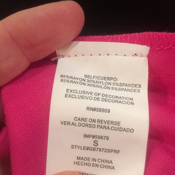 Gianni Bini Hot Pink Fit and Flare Dress - Picture 7 of 8